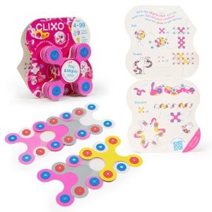 Clixo Jewelry Pack magnetisch speelgoed met 28 gekleurde onderdelen, verpakking en uitgestalde componenten voor het maken van armbanden en sieraden