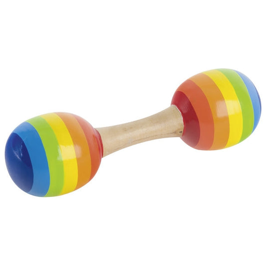 Dubbele maracas regenboog