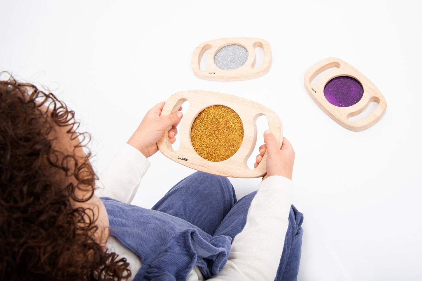 Easy Hold Glitterpanelen hout - set van 3