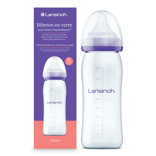 Glazen drinkfles + NaturalWave® speen 240 ml