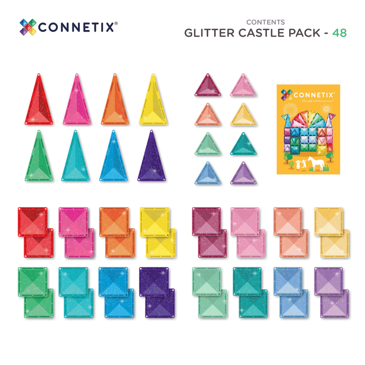 Glitter Castle Pack  - 48 stuks