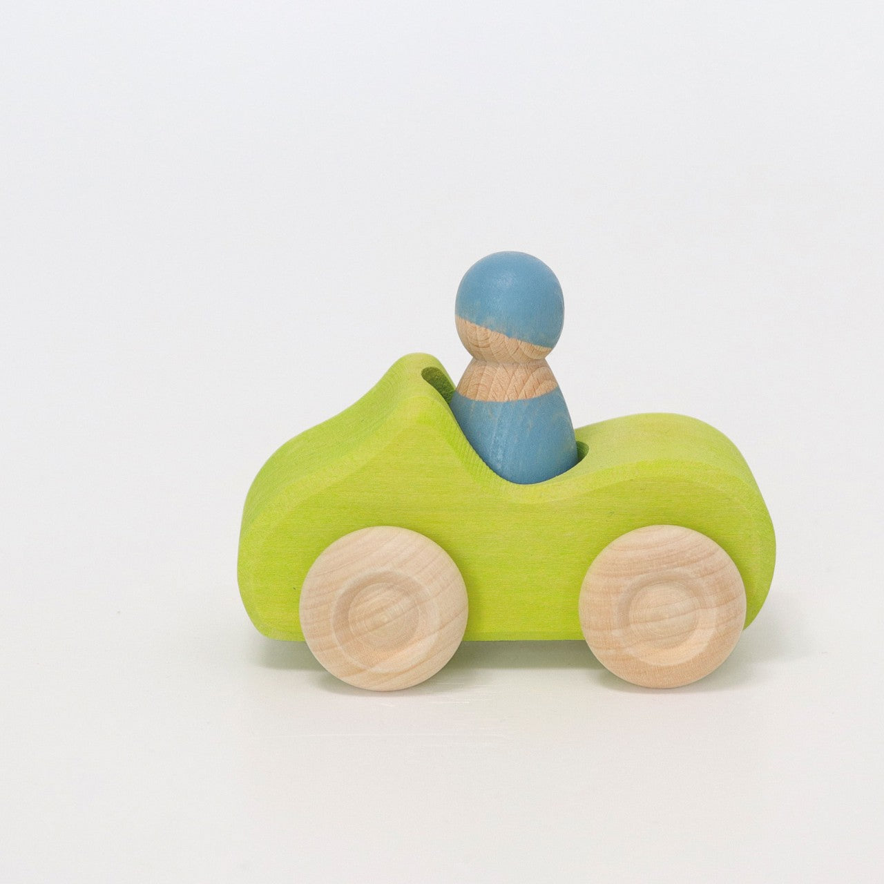 Grimm’s houten groene kleine auto cabrio
