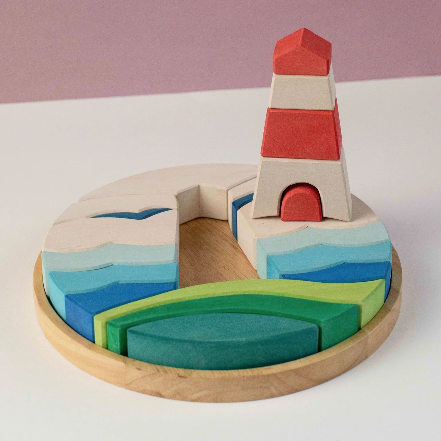 Houten Blokken puzzel - Vuurtoren
