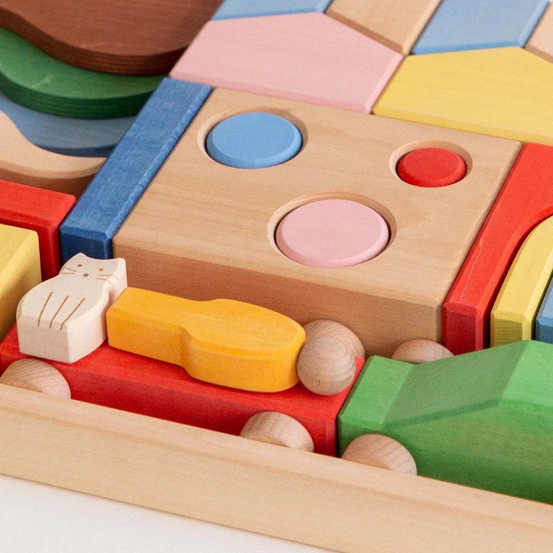 Houten Blokken set - Metropolis