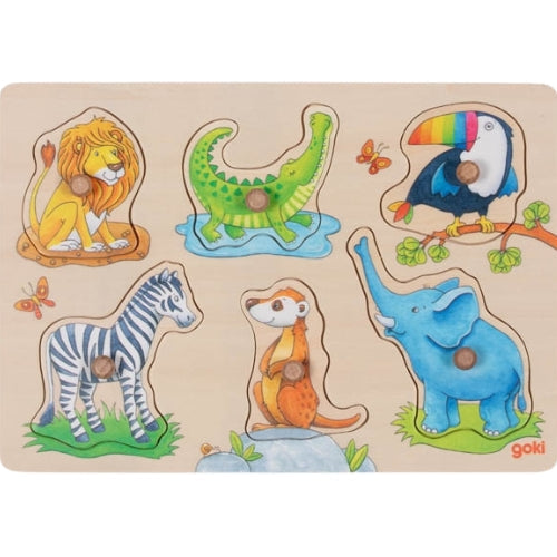 Houten puzzel moeder en baby