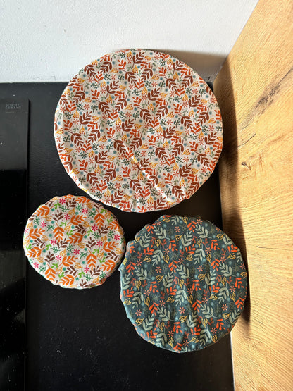 Tess & Tobi  | bowl covers | set van 3 | SillyGoose| Blaadjes