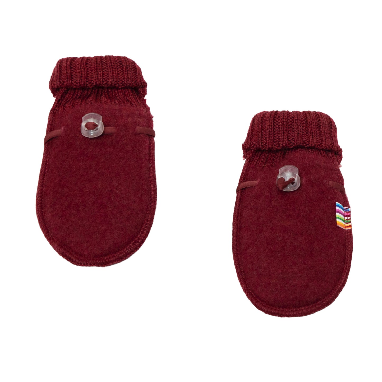 Wantjes wol fleece bordeaux