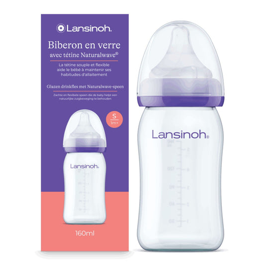 Glazen drinkfles + NaturalWave® speen 160 m