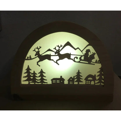Kerstman in de Slee Silhouet