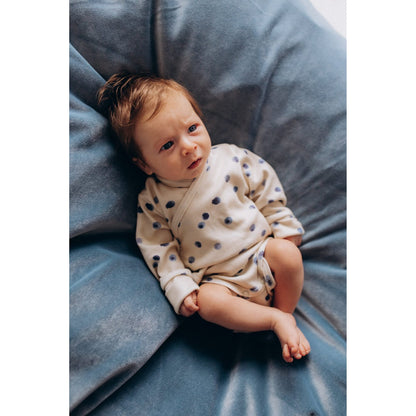 Wooly Organic Overslag Romper - Biologisch Katoen - Blueberry Breeze