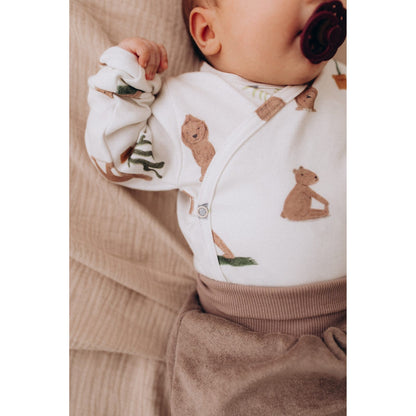 Wooly Organic Overslag Jumpsuit - Biologisch Katoen - Teddy
