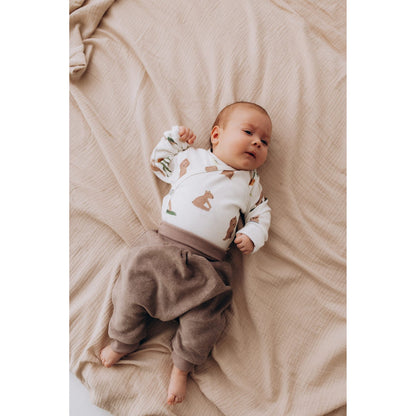 Wooly Organic Overslag Jumpsuit - Biologisch Katoen - Teddy