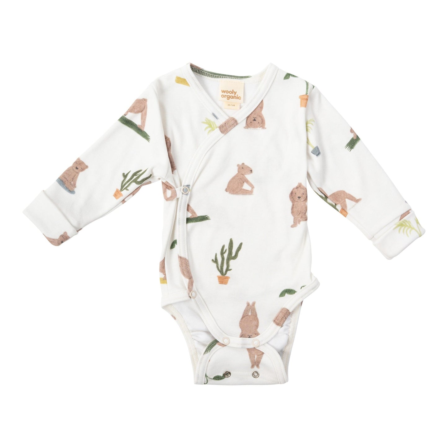 Wooly Organic Overslag Jumpsuit - Biologisch Katoen - Teddy