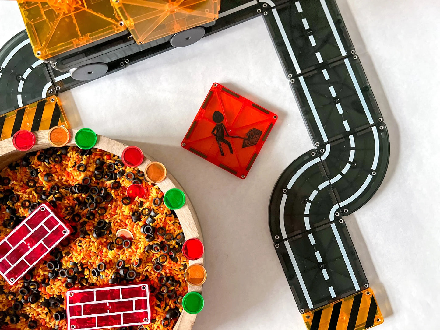 Magnetische tegels - Bouwplaats - 32 stuks