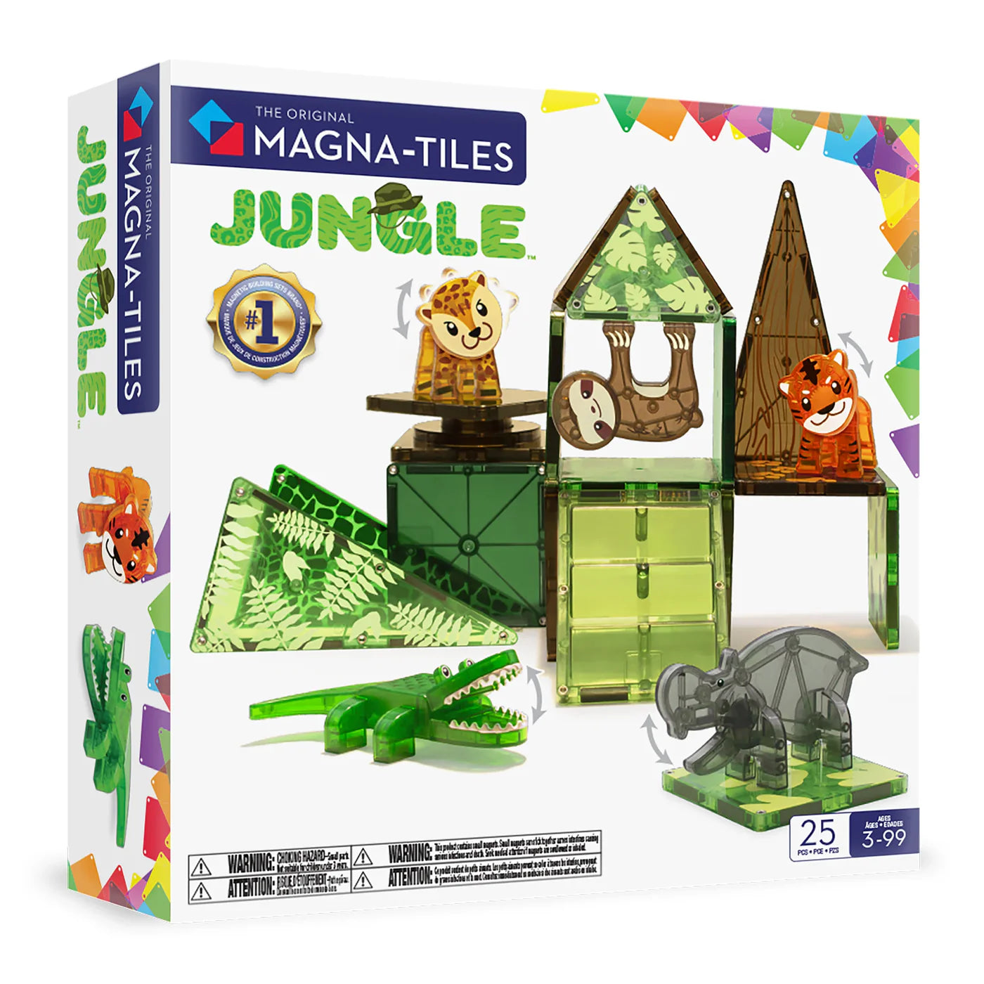 Magnetische tegels - Jungle Dieren - 25 stuks