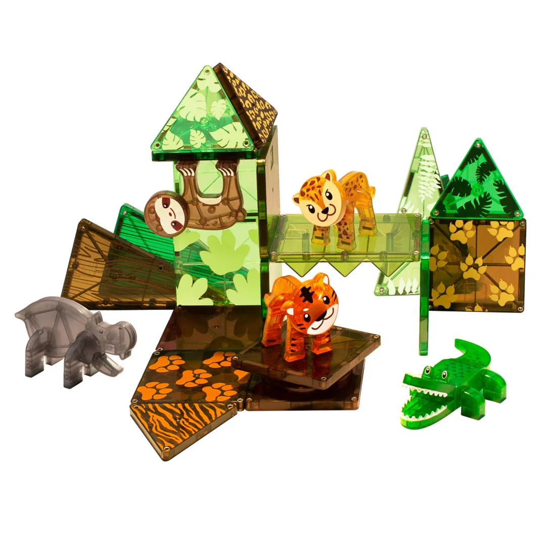 Magnetische tegels - Jungle Dieren - 25 stuks