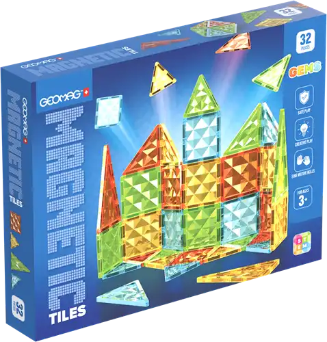 Magnetic Tiles Gems - 32 Stuks