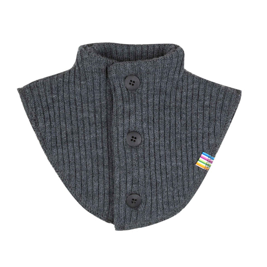 Colsjaal wol rib - Antraciet