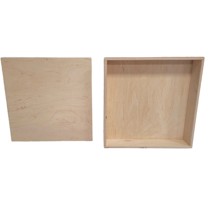 Houten Speelbak - met deksel 25x25cm