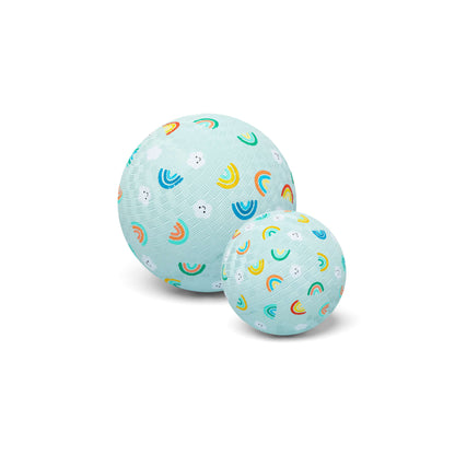 Rubber bal Regenboog en Wolk - 13 cm
