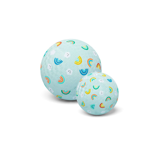 Rubber bal Regenboog en Wolk - 18 cm