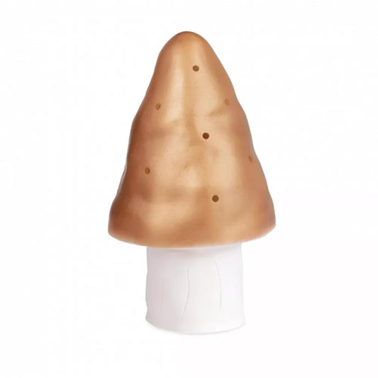 Vintage Paddestoel Lamp - Koper - 15x28cm