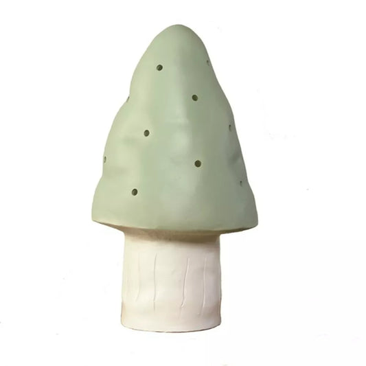 Vintage Paddestoel Lamp - Licht Groen - 15x28cm