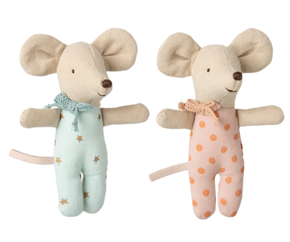 Tweeling baby muisjes in luciferdoosje