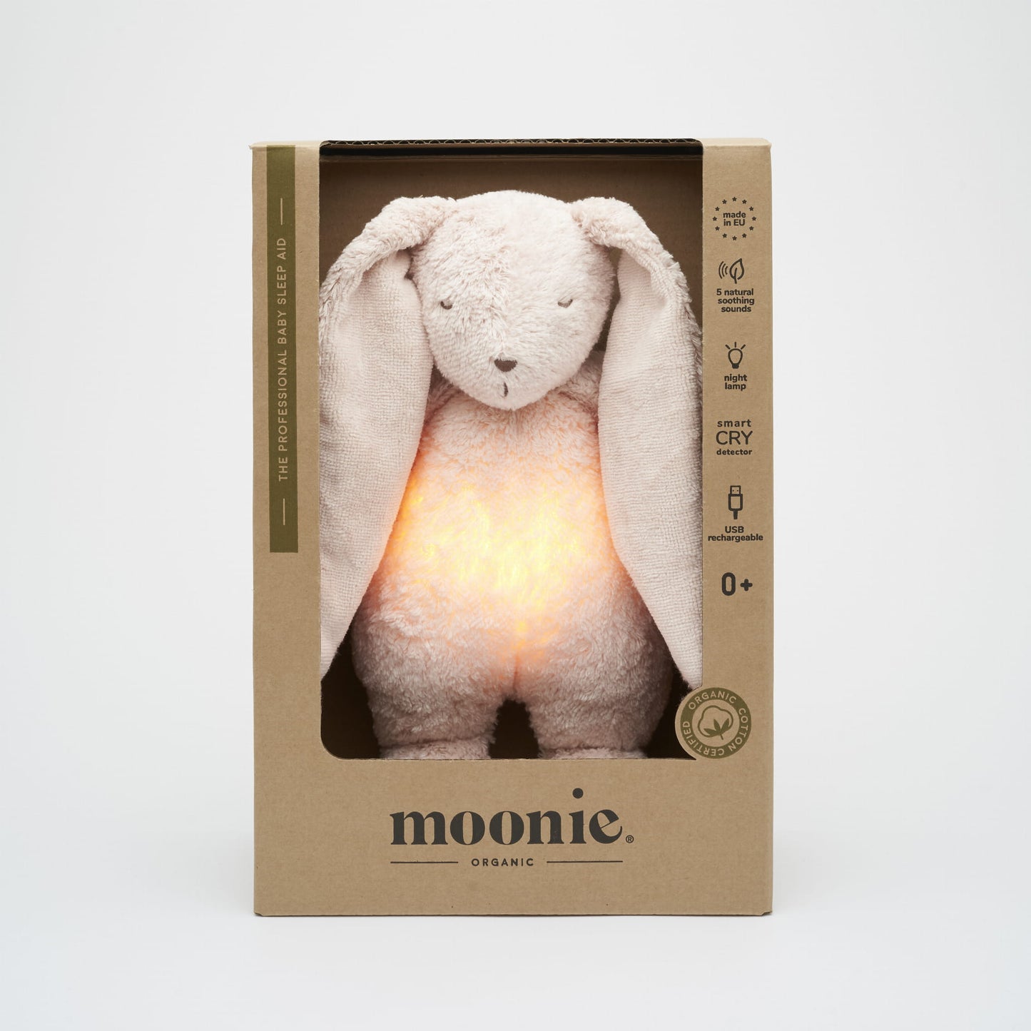 Moonie hartslagknuffel konijn - Roze
