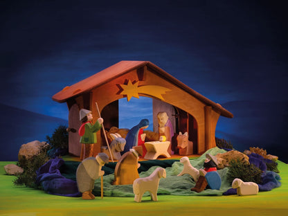 Herder staand met stok