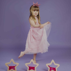 Sensorische ster roze