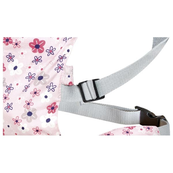 Poppendraagzak roze bloemen