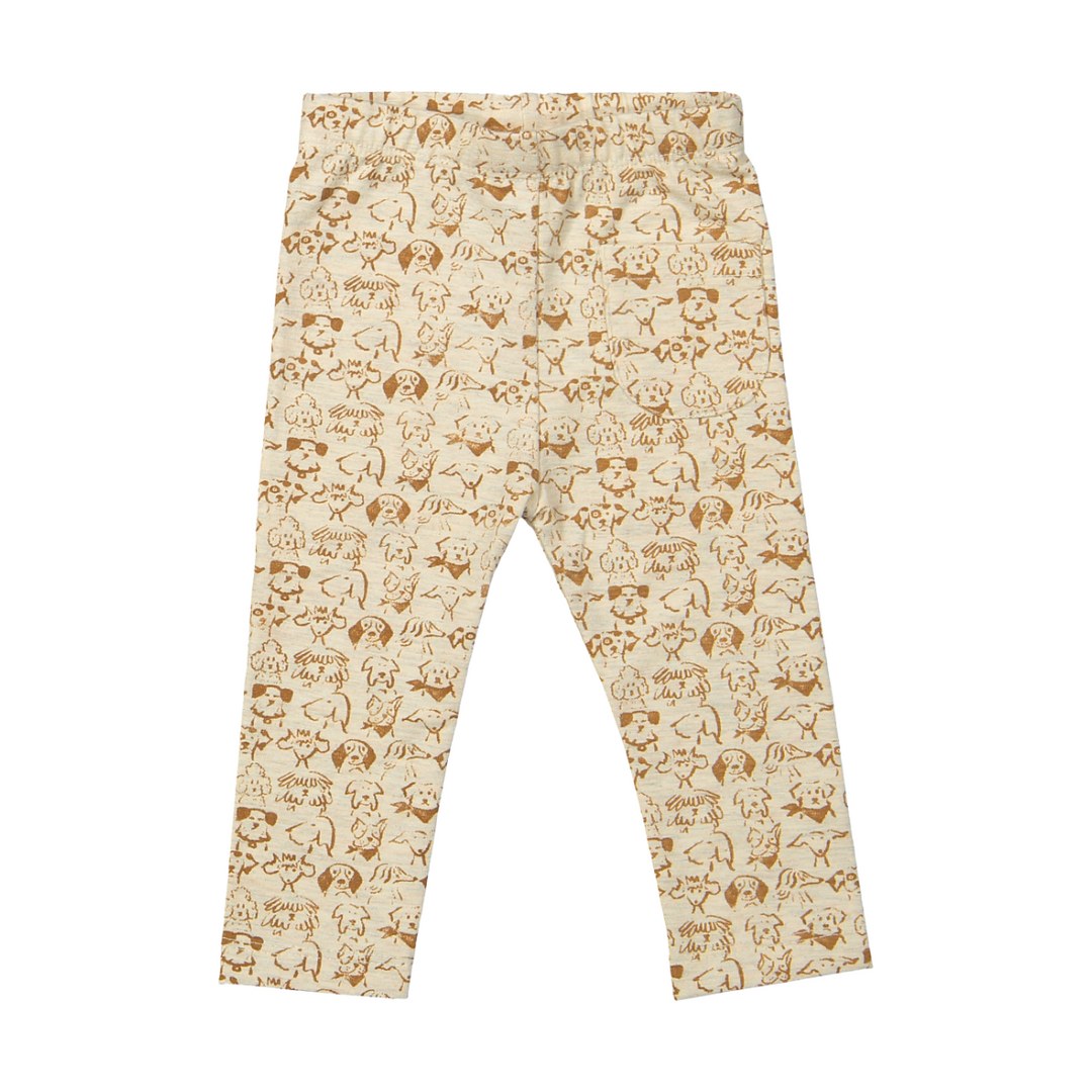 Riffle Amsterdam legging met honden print, volledige broek van voor weergegeven