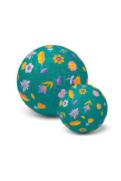 Bal van rubber - bloemen 18cm