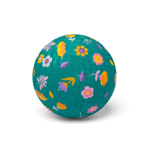 Bal van rubber - bloemen 18cm