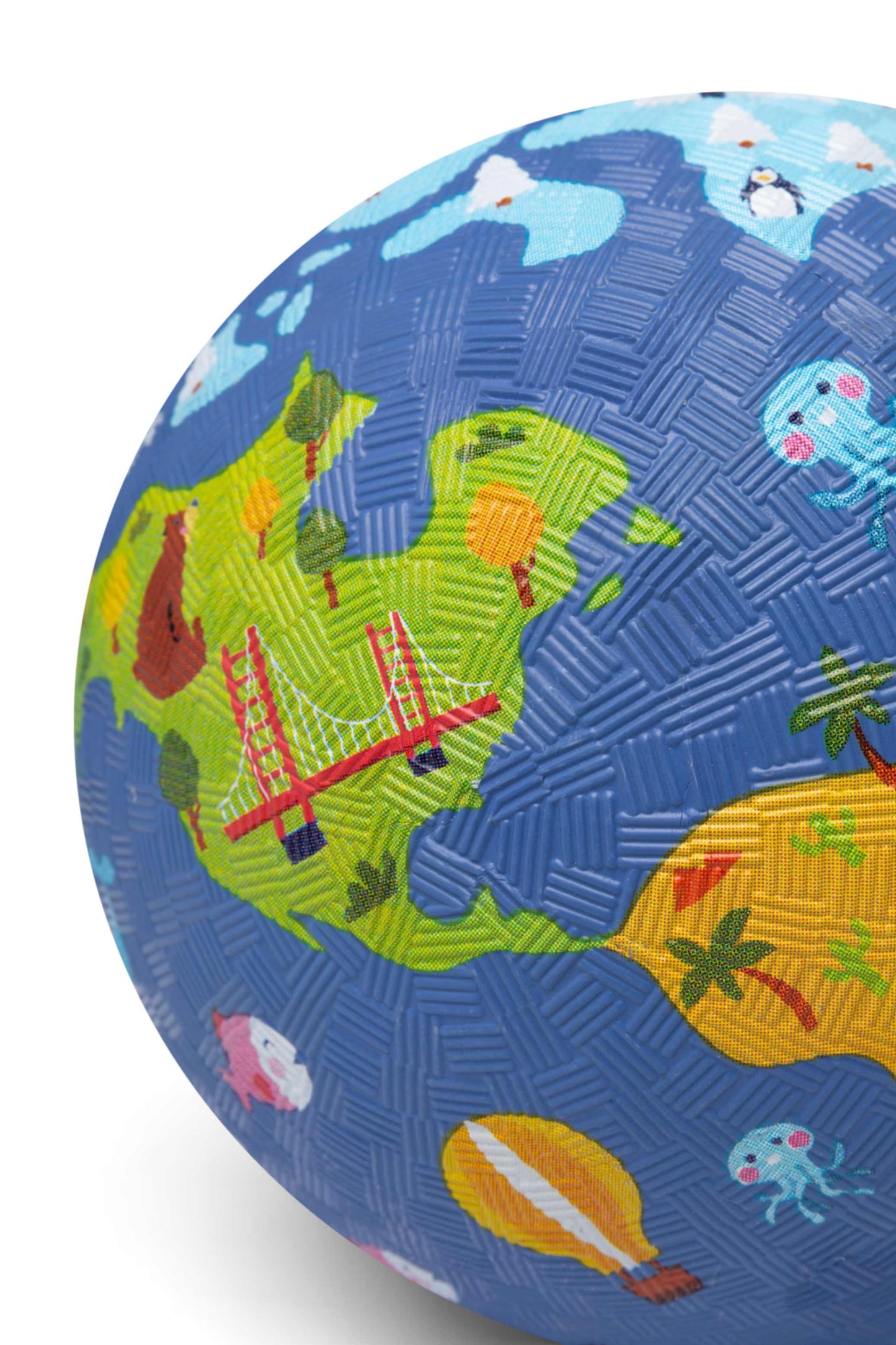 Bal van rubber - wereld 13cm