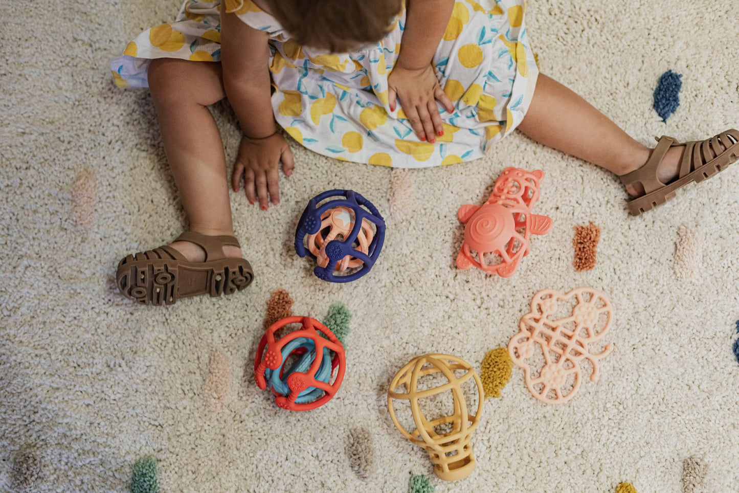 Set van 2 sensorische ballen – roze en blauw