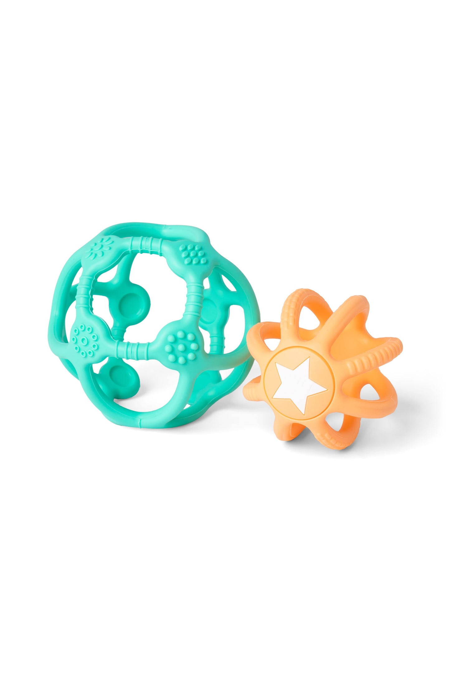 Set van 2 sensorische ballen – groen en oranje