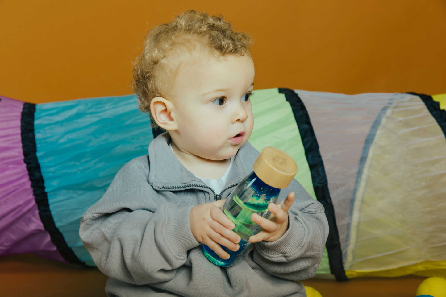 Sensorische fles – Spiraal Blauw