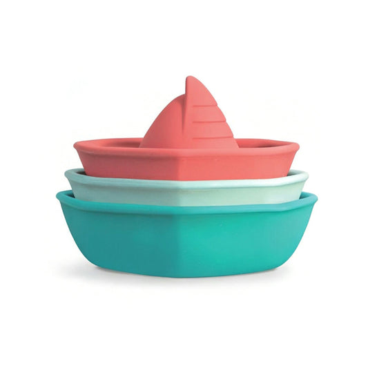 Siliconen badspeelgoed – bootjes meerkleurig