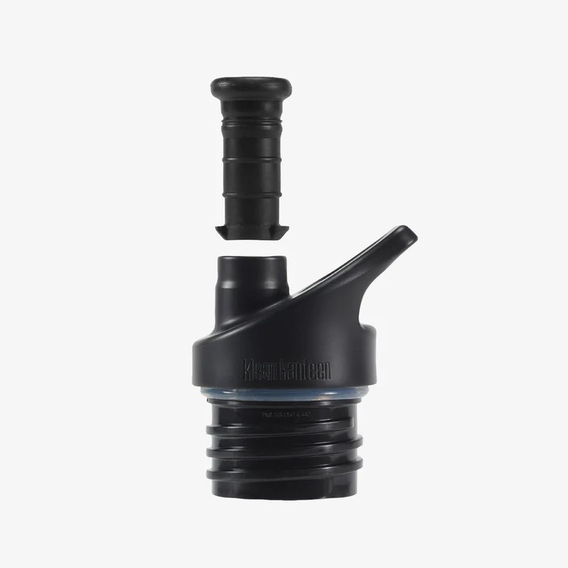 Klean Kanteen Sport Cap 3.0 dop - gedemonteerde onderdelen met tuit en cap los naast elkaar