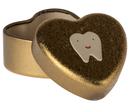 Tandendoosje goud klein