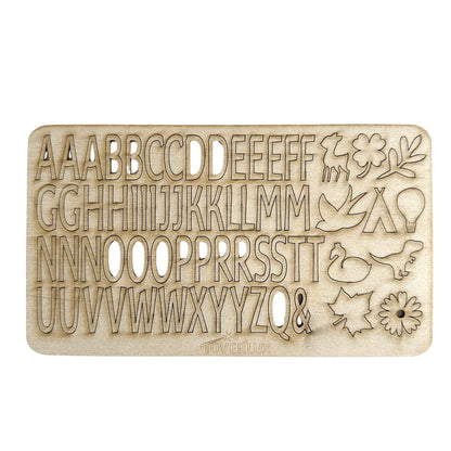 Versier je Toverlamp - Houten letters en symbolen