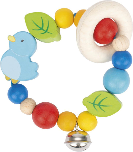 Heimess houten rammelaar - vogeltje
