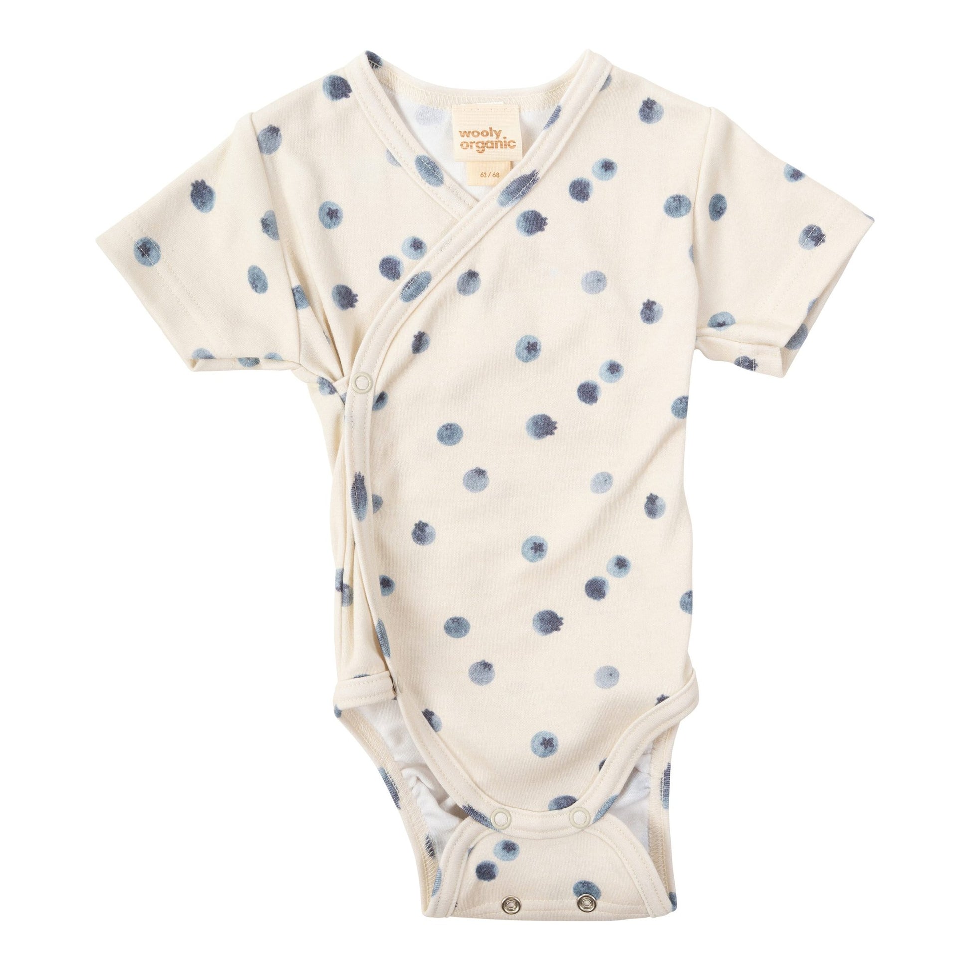 Wooly Organic Overslag Jumpsuit - Biologisch Katoen - Blueberry Breeze