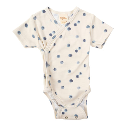 Wooly Organic Overslag Jumpsuit - Biologisch Katoen - Blueberry Breeze