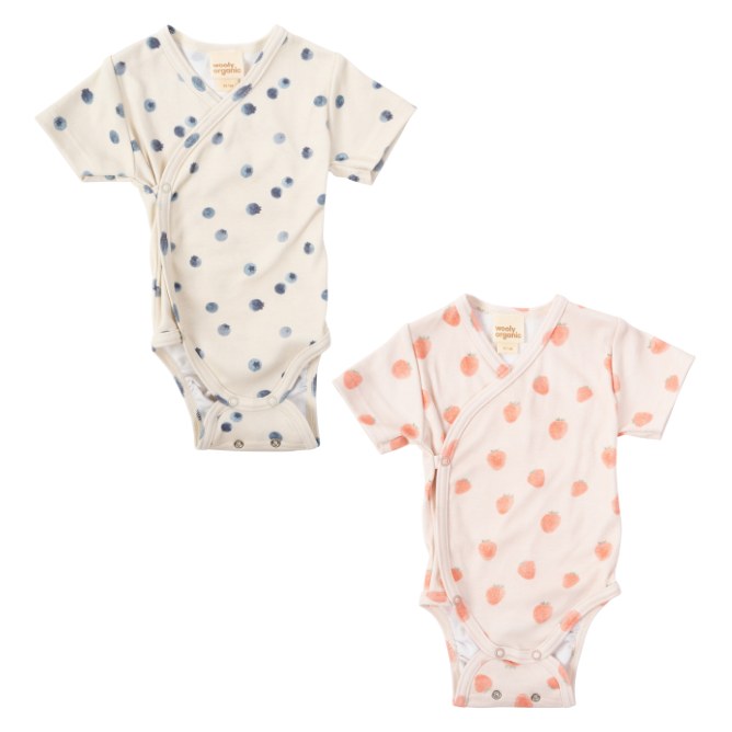 Wooly Organic Overslag Jumpsuit - Biologisch Katoen - Blueberry Breeze