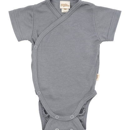 Wooly Organic Overslag Romper korte mouw - Biologisch Katoen - Night Owl