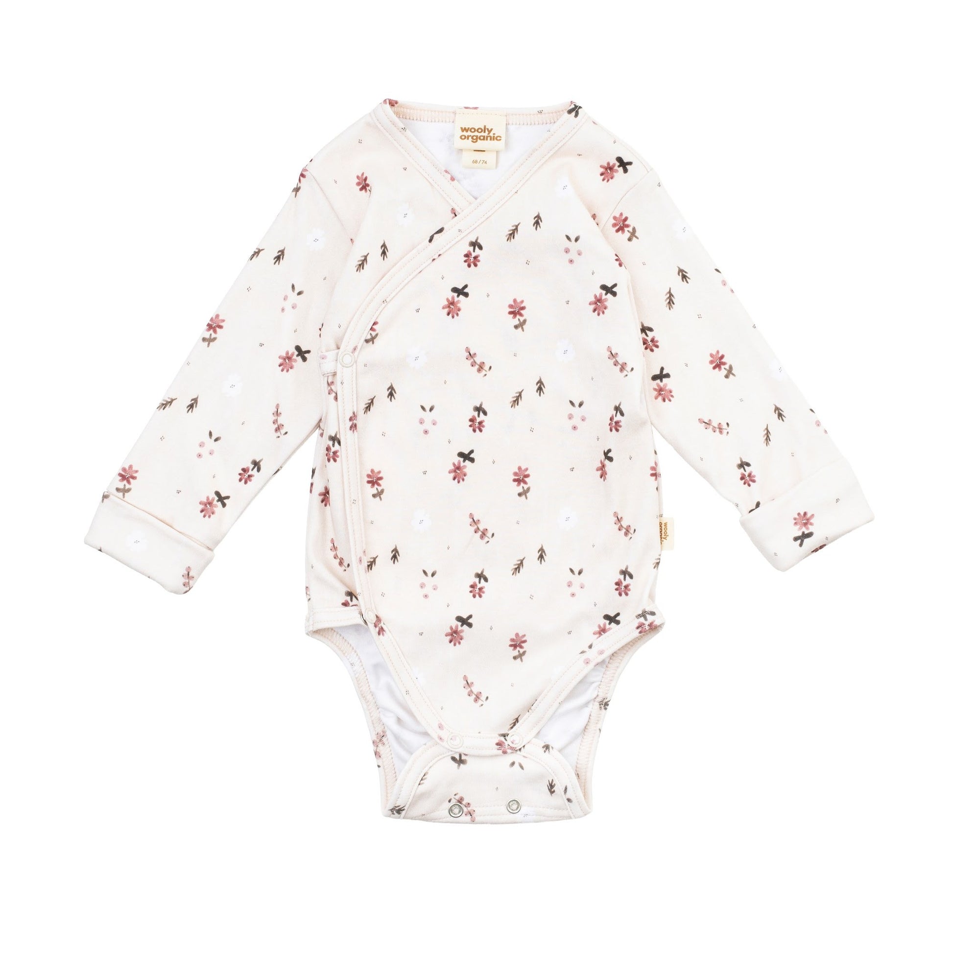 Wooly Organic Overslag Romper - Biologisch Katoen - Nordic Flora