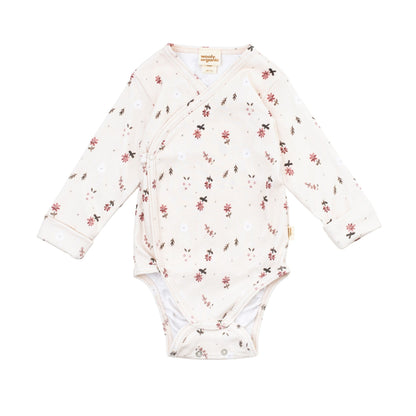 Wooly Organic Overslag Romper - Biologisch Katoen - Nordic Flora